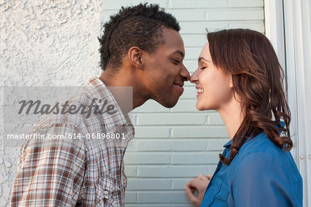 Young couple touching noses