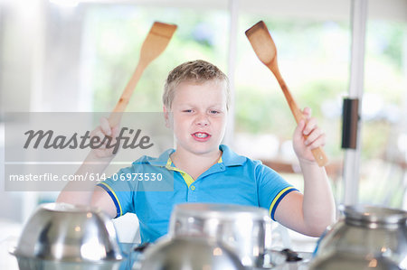 Boy pretending to be drummer Boy pretending to be drummer