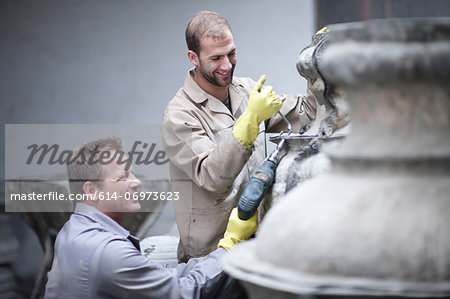 Putting harness on large vases