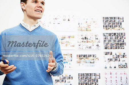 Young man in creative studio Young man in creative studio