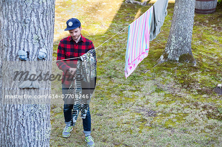 Laundry in garden Stock Photos, Royalty Free Laundry in garden Images