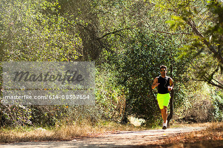 Jogger running in park