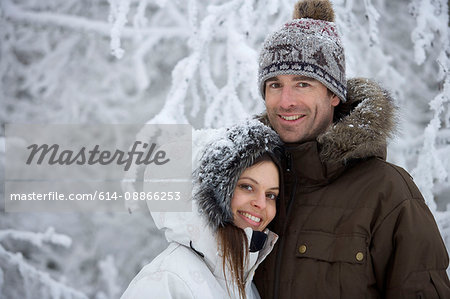Couple in the snow.