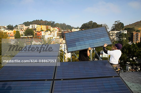 Residential installation of solar panels