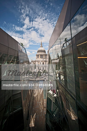 St. Paul's Cathedral reflected in glass