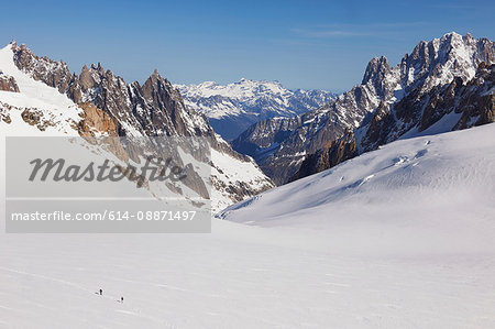 Snowcapped Mont Blanc, Helbronner, Chamonix, Italy