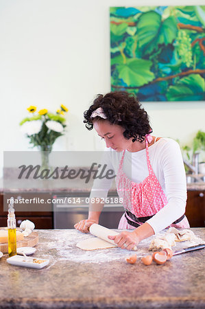 Mature woman making home made pasta