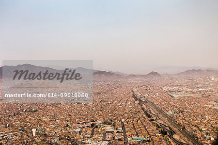 Aerial view of cityscape, Lima, Peru