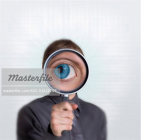 Stock Photo Person With Magnifying Glass