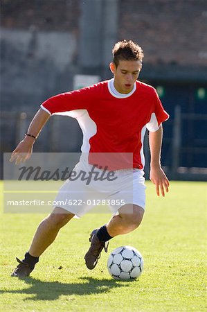 Soccer player changing direction