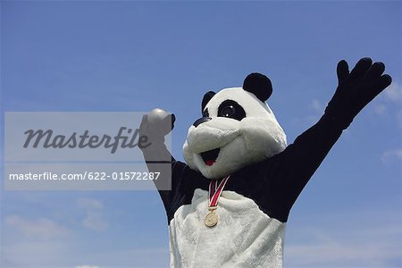 Panda Celebrating