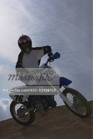 Motocross Rider Turning