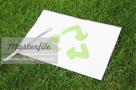 Recycle Symbol on Paper
