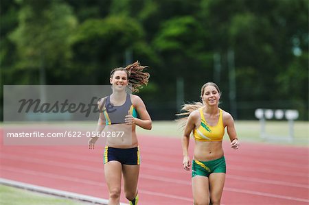 Female Runners Practicing