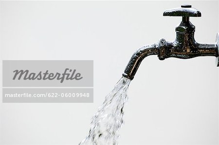 running water faucet