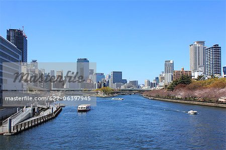 View of Okawa river, Osaka