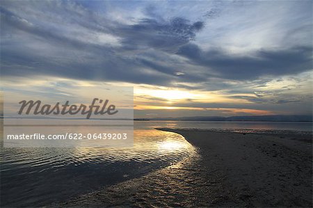 Beach and sea at sunset, Kaohagan Island, Philippines