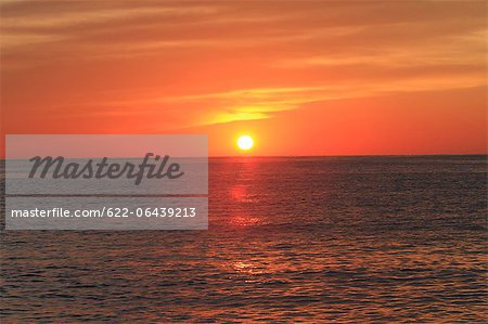 Sea at sunset in Fukui Prefecture