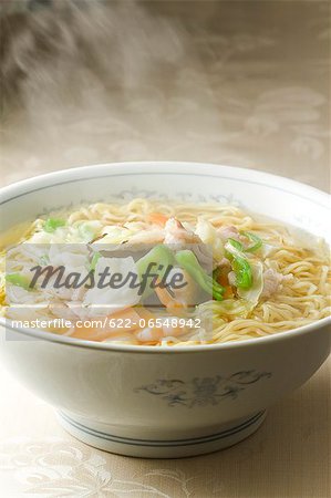 Chinese style stir fried noodle soup