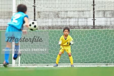 Japanese kids playing soccer