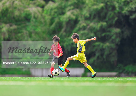 Japanese kids playing soccer