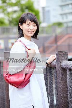 Japanese woman downtown Tokyo