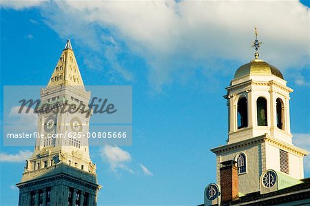 Low angle view of buildings, Boston, Massachusetts, USA