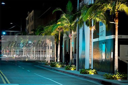 Rodeo Drive in Beverly Hills by Night Stock Photo - Image of drive
