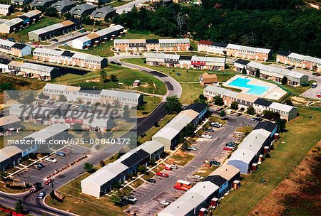 Aerial view of Courts of Hartford Square apartments in Edgewood, Maryland