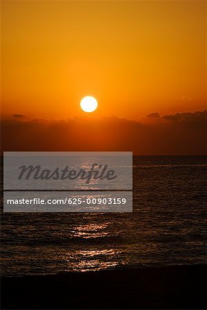 Sunrise over the sea, Miami, Florida, USA