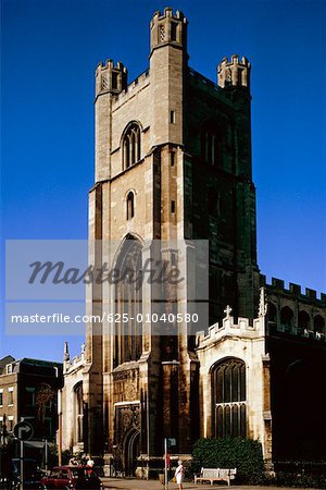 Side view of St Mary the Great in Cambridge, England
