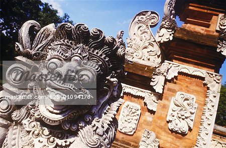 Close-up of a statue in a temple, Bali, Indonesia