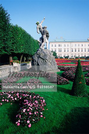 Statue in a garden, Mirabell Palace, Salzburg, Austria