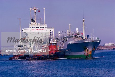 Propane ship in port of Norfolk, Virginia