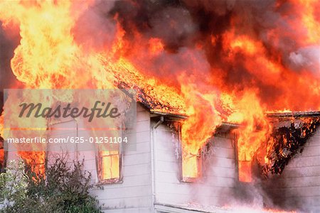 House on fire, Montgomery County, Maryland