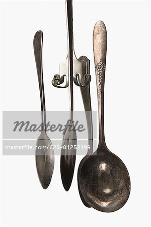 Close-up of five kitchen utensils