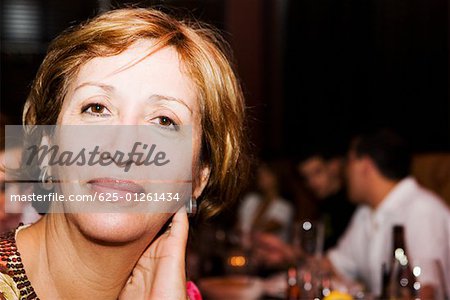 Portrait of a mature woman grinning