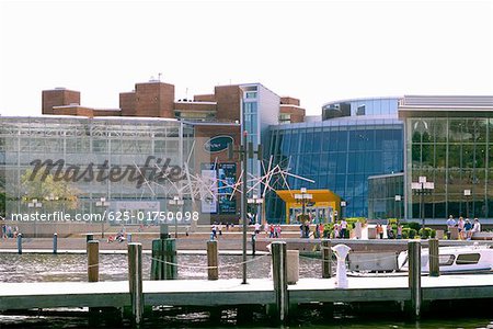 Buildings at the waterfront, Maryland Science Center, Inner Harbor, Baltimore, Maryland, USA