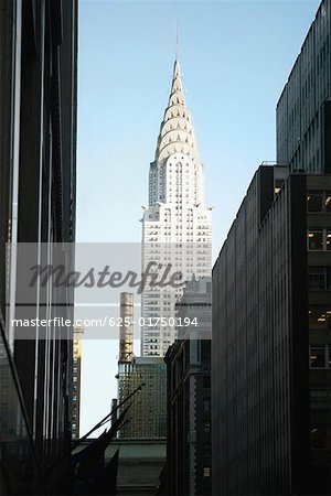 Low angle view of buildings in a city, Chrysler Building, Manhattan, New York City, New York State, USA