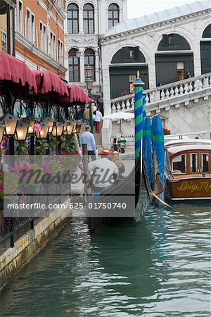 Restaurant at the waterfront, Grand Canal, Venice, Italy