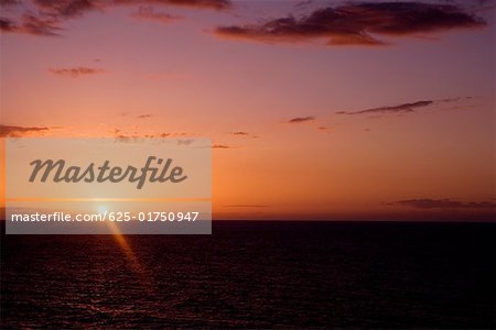 Sunset over the sea, Hawaii Islands, USA