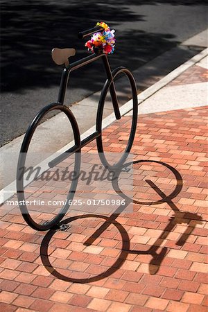Sculpture of a bicycle, Honolulu, Oahu, Hawaii Islands, USA