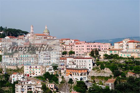 High angle view of a town, Vietri sul Mare, Costiera Amalfitana, Salerno, Campania, Italy