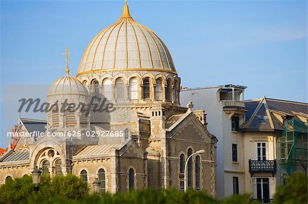 Cathedral in a city, Eglise Orthodoxe Saint Alexandre De La Neva, Biarritz, France