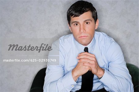 Portrait of a businessman thinking