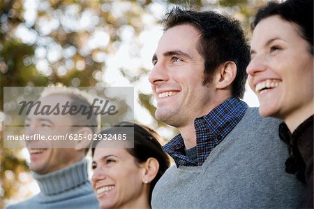 Two couples smiling