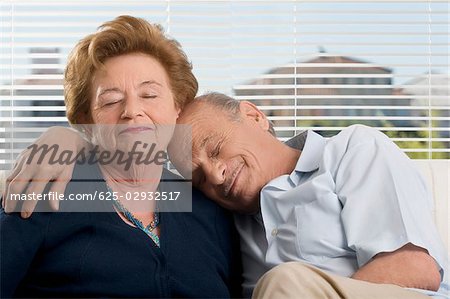 Senior couple resting