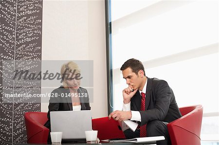 Two businesspeople having a meeting
