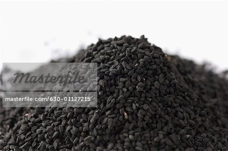 Close-up of a heap of Black Caraway seeds