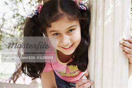 Portrait of a girl smiling